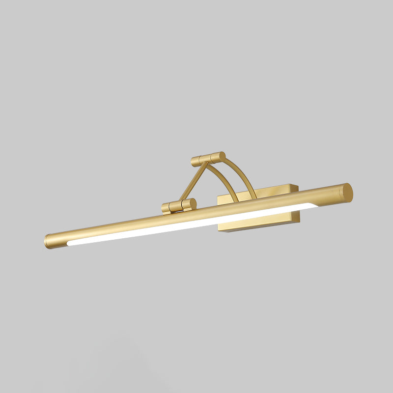 Skørter | Minimalistic tube-shaped makeup lamp fixture acrylic LED wall lamp with 3-joints swingarm