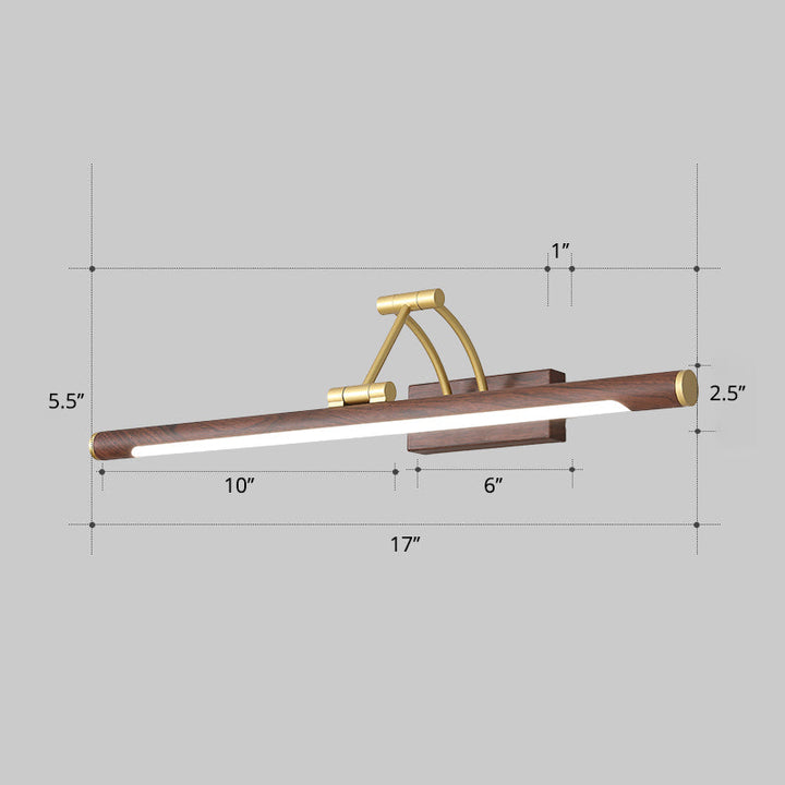 Skørter | Minimalistic tube-shaped makeup lamp fixture acrylic LED wall lamp with 3-joints swingarm