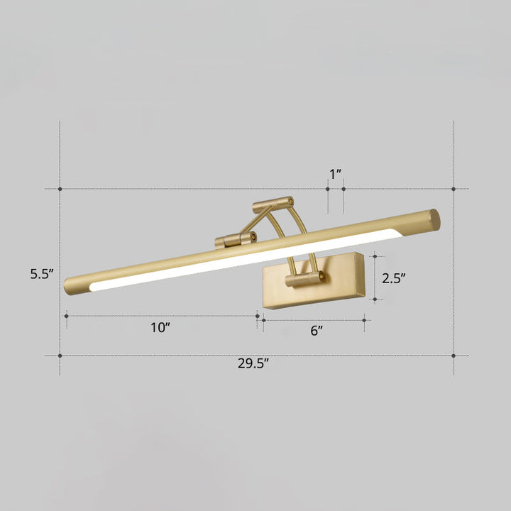 Skørter | Minimalistic tube-shaped makeup lamp fixture acrylic LED wall lamp with 3-joints swingarm