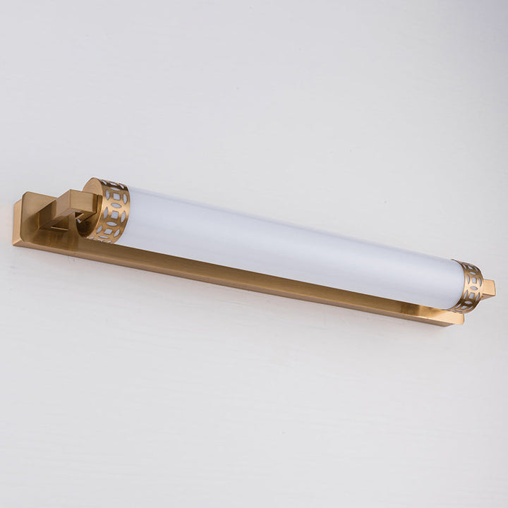 Lisslune | Bronze Cylindrical Vanity Lighting Minimalist Acrylic LED Wall Lamp Sconces for Bathroom
