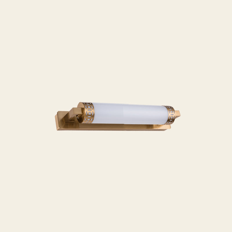 Lisslune | Bronze Cylindrical Vanity Lighting Minimalist Acrylic LED Wall Lamp Sconces for Bathroom