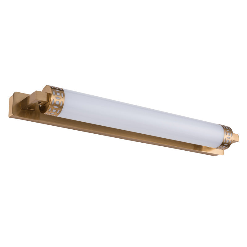 Lisslune | Bronze Cylindrical Vanity Lighting Minimalist Acrylic LED Wall Lamp Sconces for Bathroom