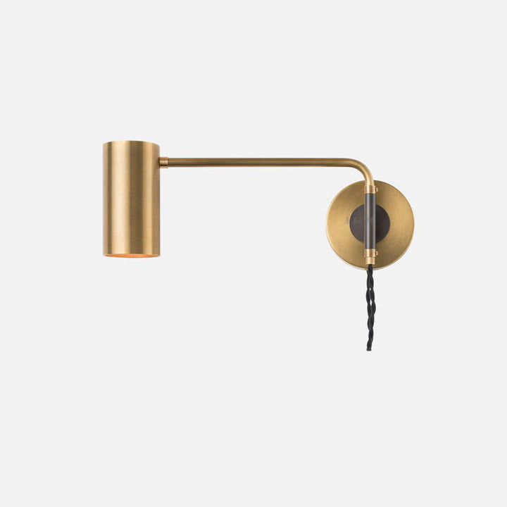 Lisslune | Adjustable, tubular reading wall lamp minimalist metal 1-light bedside spotlight