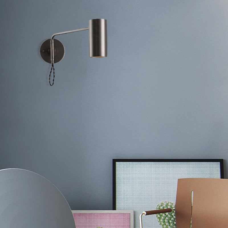 Lisslune | Adjustable, tubular reading wall lamp minimalist metal 1-light bedside spotlight
