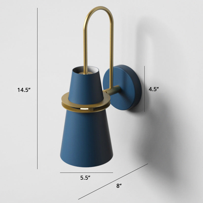 Lisslune | Nordic Horn Shapes Wall Mount Lighting Metal 1 Head Bedroom Reading Lamp with Slot