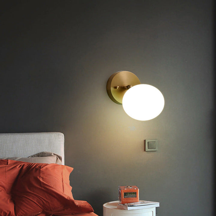 Lisslune | Small Gang Rotatable Wall Lamp Glass Enkel Postmodern Wall Mount Light in Brass