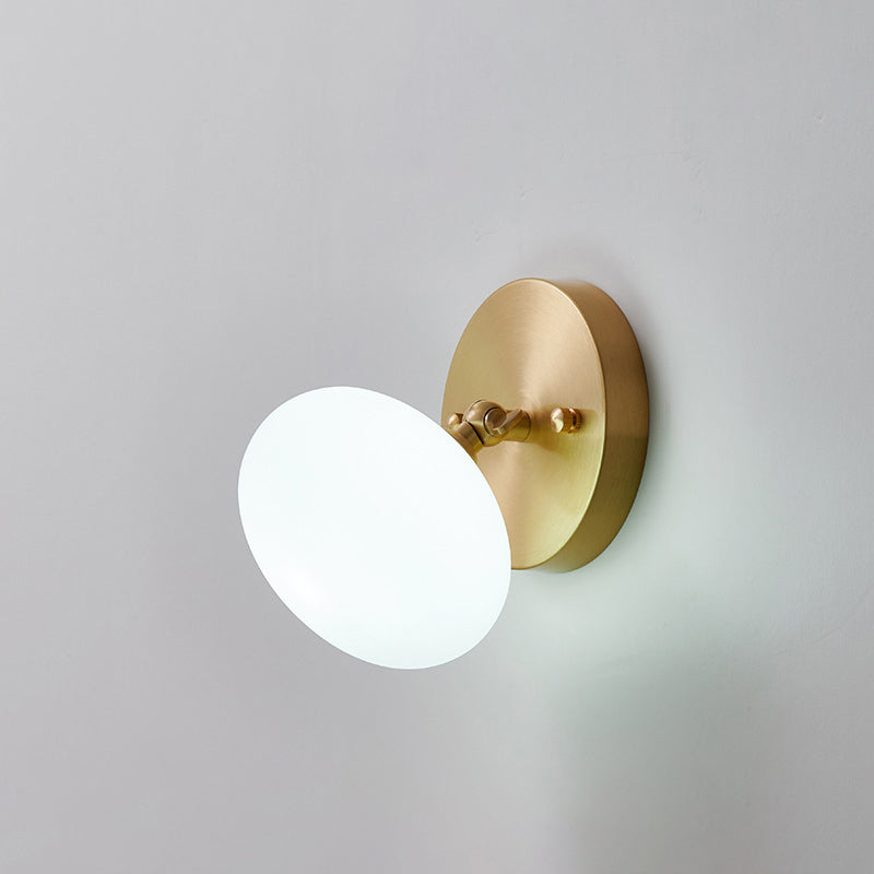 Lisslune | Small Gang Rotatable Wall Lamp Glass Enkel Postmodern Wall Mount Light in Brass