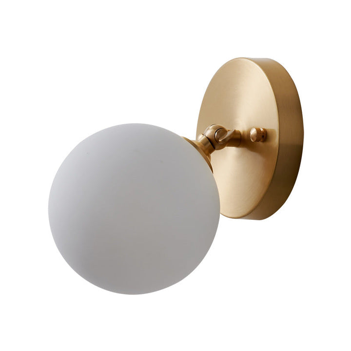 Lisslune | Small Gang Rotatable Wall Lamp Glass Enkel Postmodern Wall Mount Light in Brass