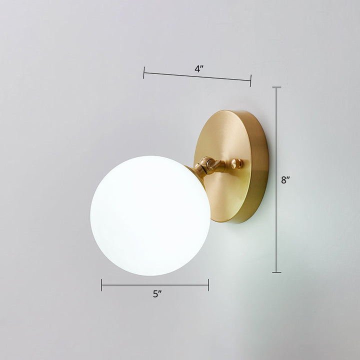 Lisslune | Small Gang Rotatable Wall Lamp Glass Enkel Postmodern Wall Mount Light in Brass