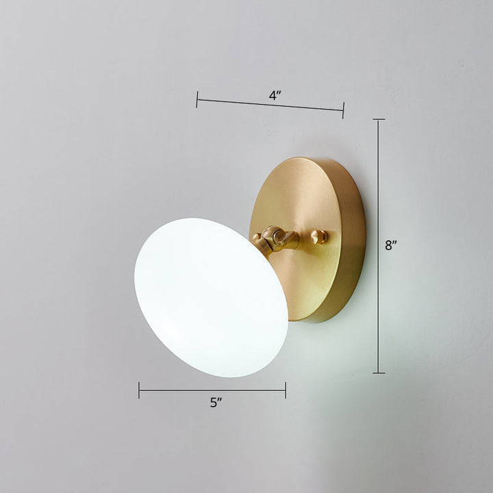 Lisslune | Small Gang Rotatable Wall Lamp Glass Enkel Postmodern Wall Mount Light in Brass