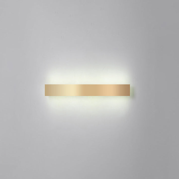 Lisslune | Aluminium Beam-Shaped Flush Wall Sconce Minimalist Gold-Plated LED Wall Lamp for Living Room