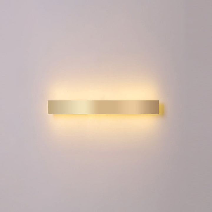 Lisslune | Aluminium Beam-Shaped Flush Wall Sconce Minimalist Gold-Plated LED Wall Lamp for Living Room
