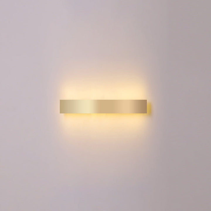 Lisslune | Aluminium Beam-Shaped Flush Wall Sconce Minimalist Gold-Plated LED Wall Lamp for Living Room