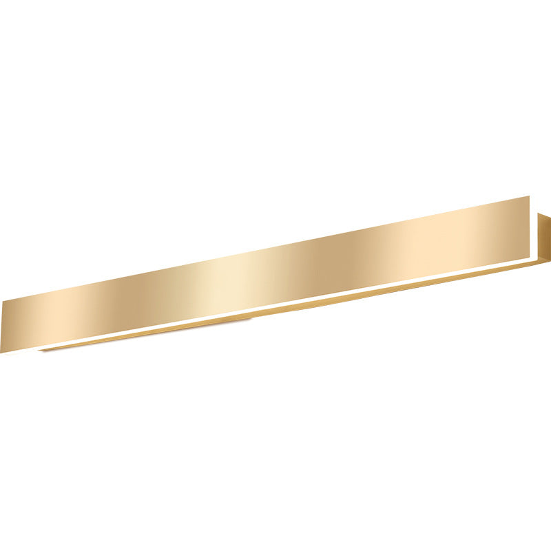Lisslune | Aluminium Beam-Shaped Flush Wall Sconce Minimalist Gold-Plated LED Wall Lamp for Living Room
