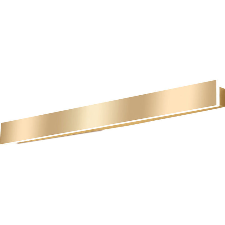 Lisslune | Aluminium Beam-Shaped Flush Wall Sconce Minimalist Gold-Plated LED Wall Lamp for Living Room