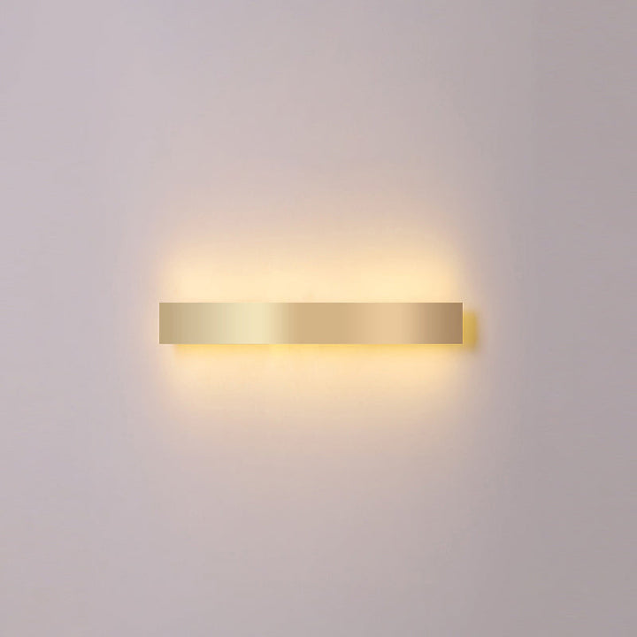 Lisslune | Aluminium Beam-Shaped Flush Wall Sconce Minimalist Gold-Plated LED Wall Lamp for Living Room