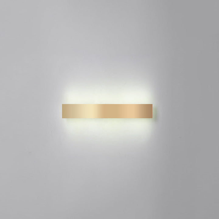 Lisslune | Aluminium Beam-Shaped Flush Wall Sconce Minimalist Gold-Plated LED Wall Lamp for Living Room