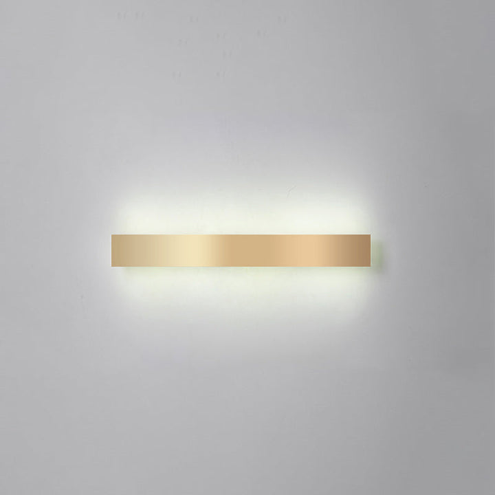 Lisslune | Aluminium Beam-Shaped Flush Wall Sconce Minimalist Gold-Plated LED Wall Lamp for Living Room