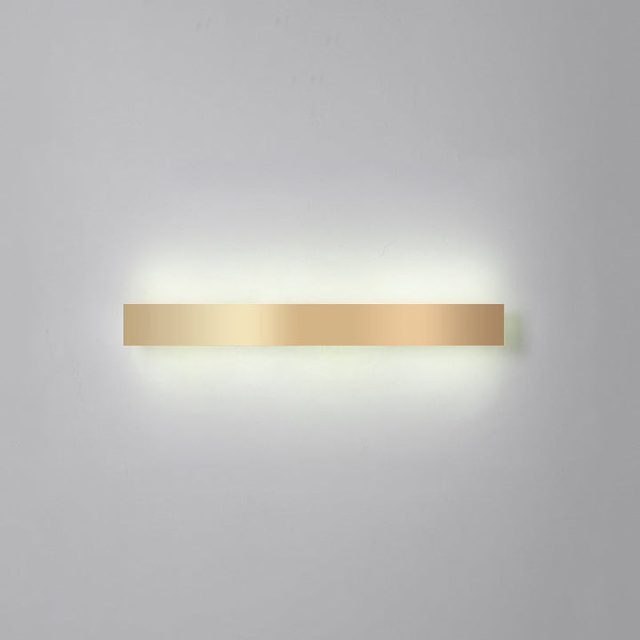 Lisslune | Aluminium Beam-Shaped Flush Wall Sconce Minimalist Gold-Plated LED Wall Lamp for Living Room