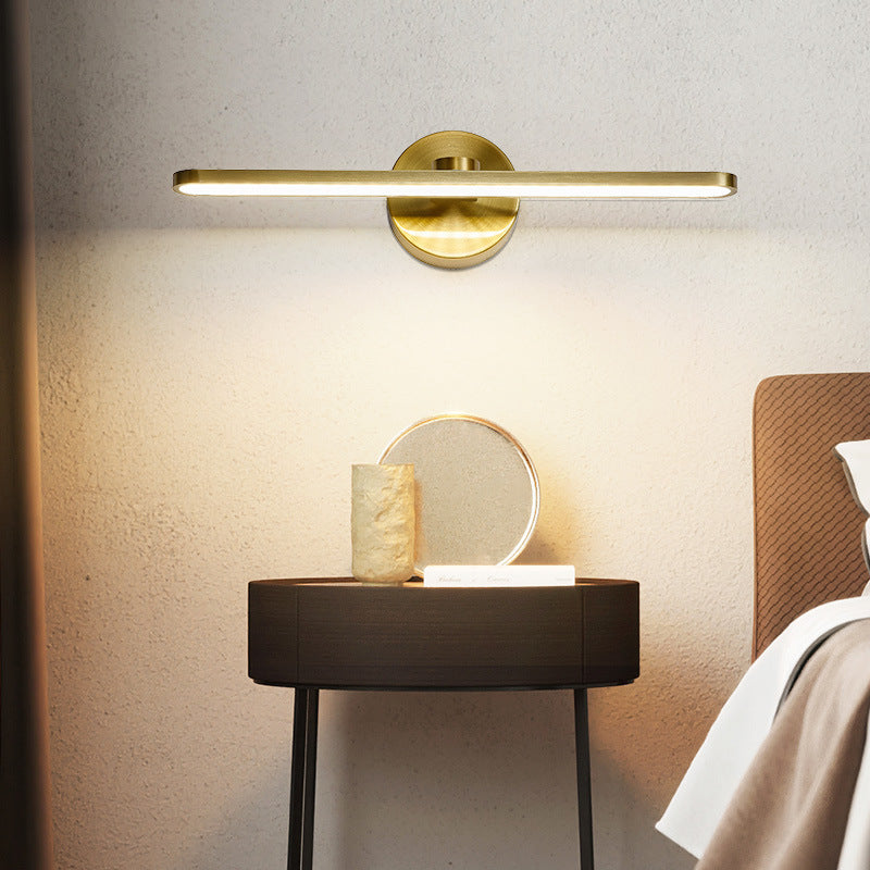 Lisslune | Elliptical Metal LED Wall Lamp Simple Style Vanity Wall Lamp Fixture for Bathroom