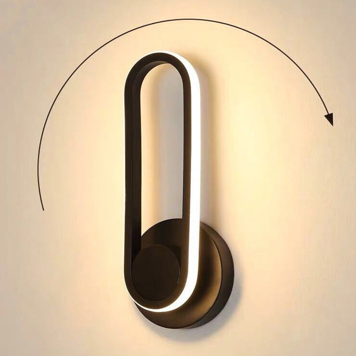 Skørter | Rotatable Oblong Wall Mounted Lamp Nordic Metal LED Wall Light Wall Lighting for Bedroom