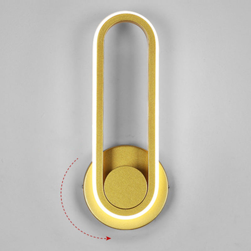 Skørter | Rotatable Oblong Wall Mounted Lamp Nordic Metal LED Wall Light Wall Lighting for Bedroom