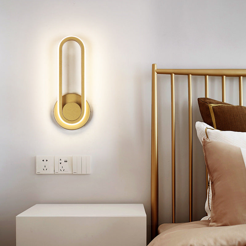 Skørter | Rotatable Oblong Wall Mounted Lamp Nordic Metal LED Wall Light Wall Lighting for Bedroom
