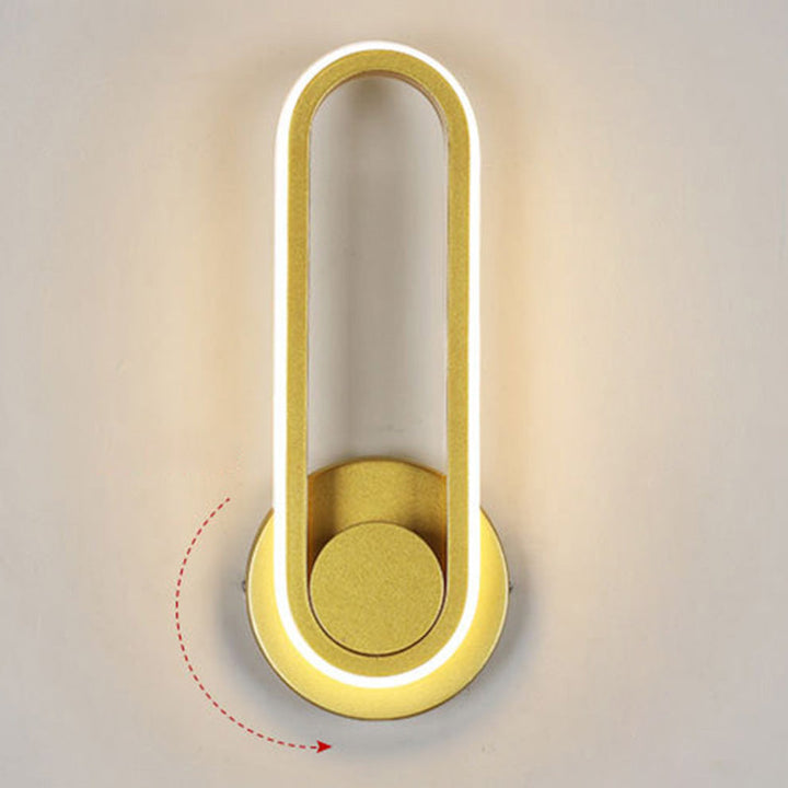 Skørter | Rotatable Oblong Wall Mounted Lamp Nordic Metal LED Wall Light Wall Lighting for Bedroom