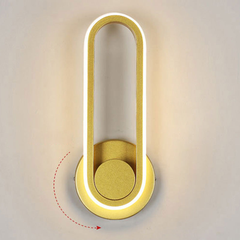Skørter | Rotatable Oblong Wall Mounted Lamp Nordic Metal LED Wall Light Wall Lighting for Bedroom