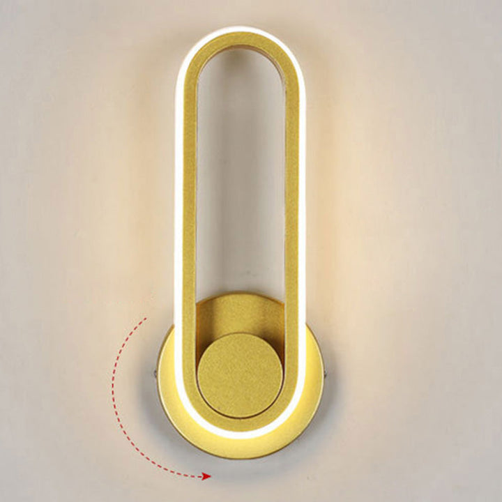 Skørter | Rotatable Oblong Wall Mounted Lamp Nordic Metal LED Wall Light Wall Lighting for Bedroom