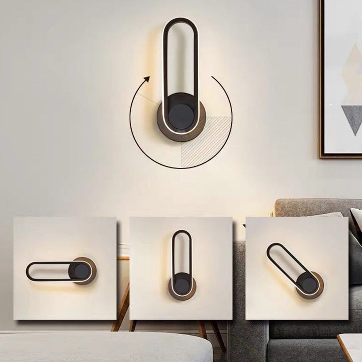 Skørter | Rotatable Oblong Wall Mounted Lamp Nordic Metal LED Wall Light Wall Lighting for Bedroom