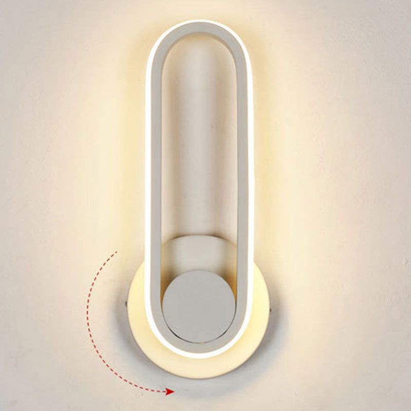 Skørter | Rotatable Oblong Wall Mounted Lamp Nordic Metal LED Wall Light Wall Lighting for Bedroom