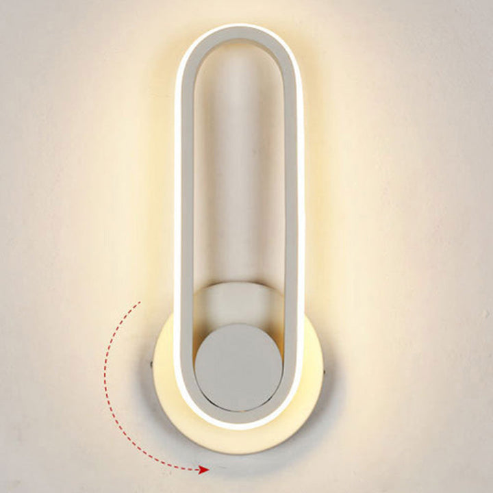 Skørter | Rotatable Oblong Wall Mounted Lamp Nordic Metal LED Wall Light Wall Lighting for Bedroom