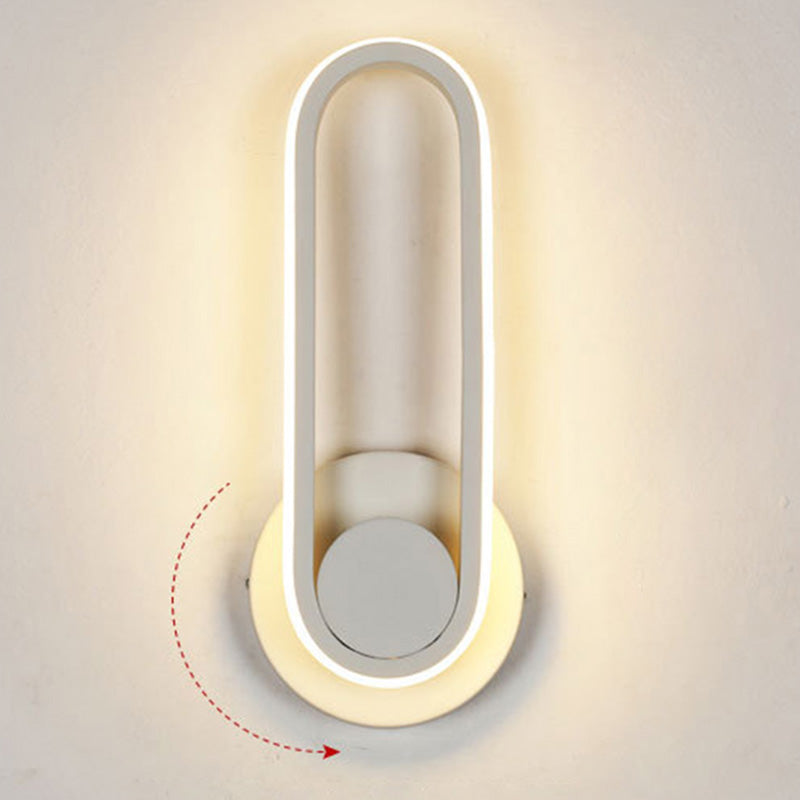 Skørter | Rotatable Oblong Wall Mounted Lamp Nordic Metal LED Wall Light Wall Lighting for Bedroom