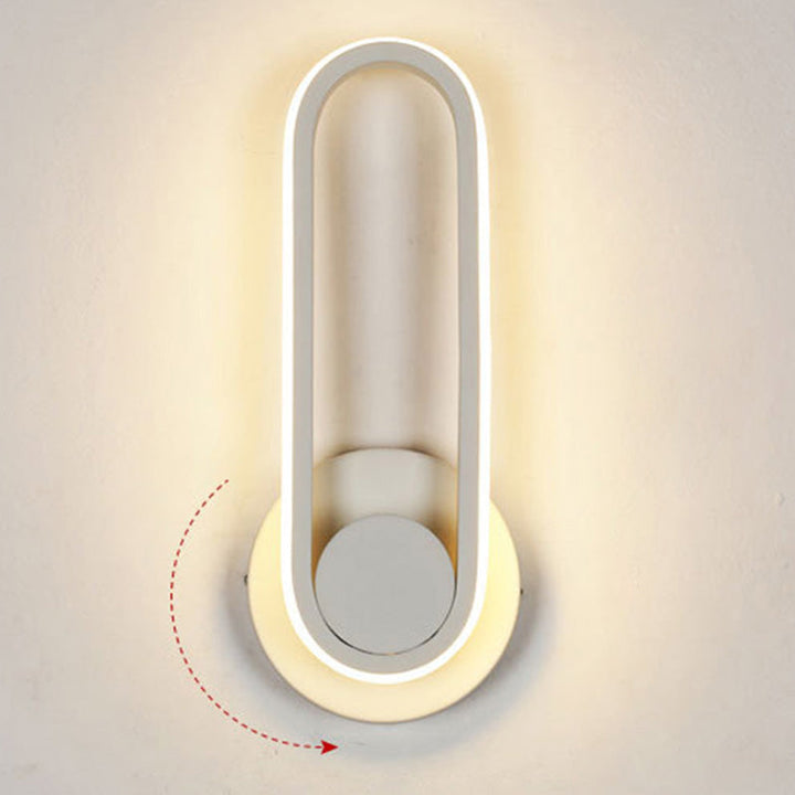 Skørter | Rotatable Oblong Wall Mounted Lamp Nordic Metal LED Wall Light Wall Lighting for Bedroom