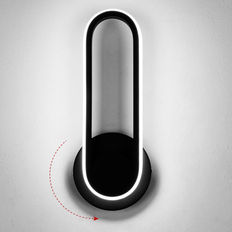 Skørter | Rotatable Oblong Wall Mounted Lamp Nordic Metal LED Wall Light Wall Lighting for Bedroom