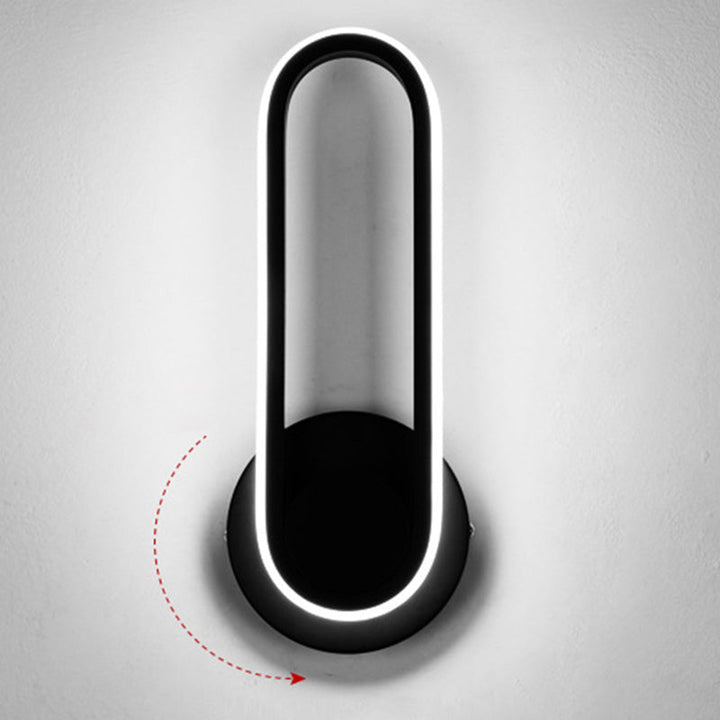 Skørter | Rotatable Oblong Wall Mounted Lamp Nordic Metal LED Wall Light Wall Lighting for Bedroom