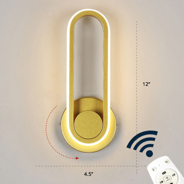 Skørter | Rotatable Oblong Wall Mounted Lamp Nordic Metal LED Wall Light Wall Lighting for Bedroom