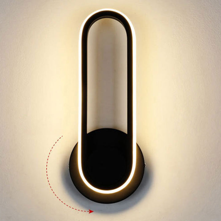 Skørter | Rotatable Oblong Wall Mounted Lamp Nordic Metal LED Wall Light Wall Lighting for Bedroom