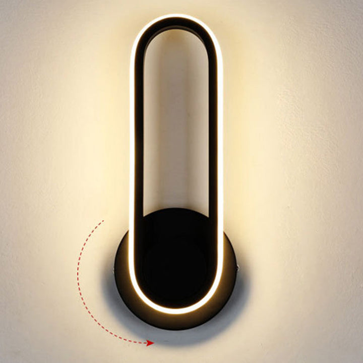 Skørter | Rotatable Oblong Wall Mounted Lamp Nordic Metal LED Wall Light Wall Lighting for Bedroom