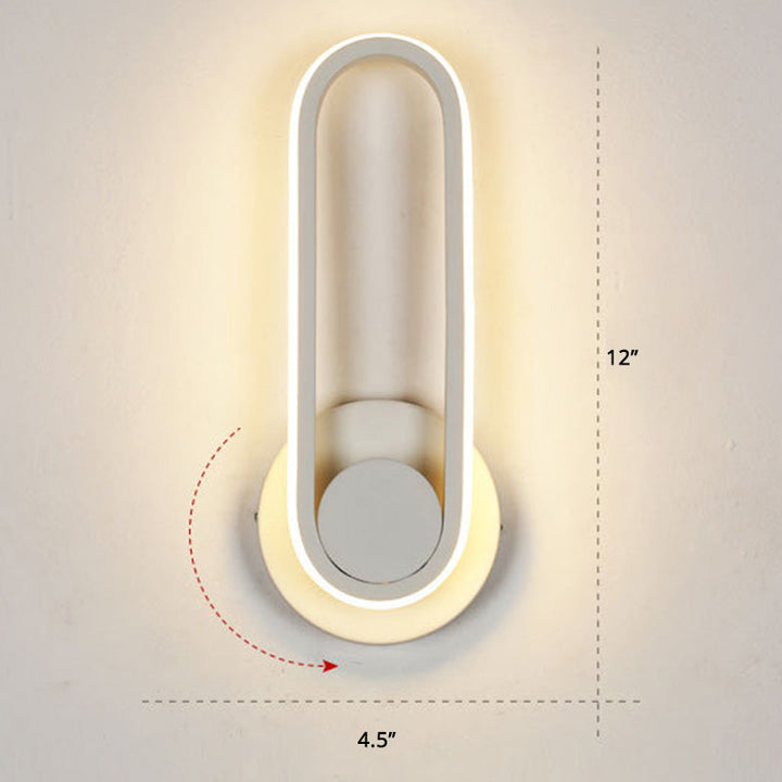 Skørter | Rotatable Oblong Wall Mounted Lamp Nordic Metal LED Wall Light Wall Lighting for Bedroom