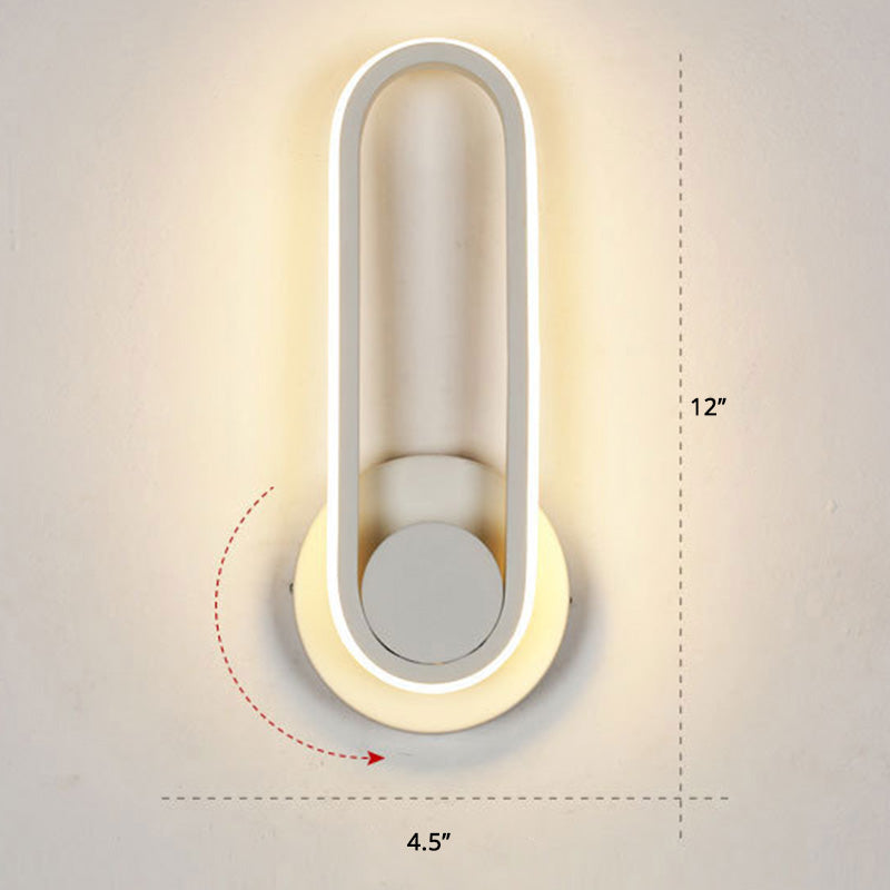Skørter | Rotatable Oblong Wall Mounted Lamp Nordic Metal LED Wall Light Wall Lighting for Bedroom