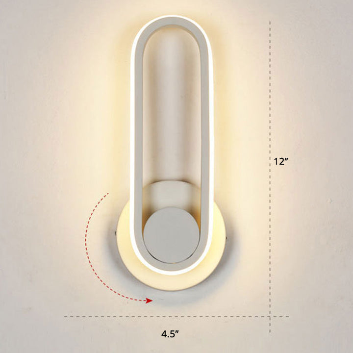 Skørter | Rotatable Oblong Wall Mounted Lamp Nordic Metal LED Wall Light Wall Lighting for Bedroom