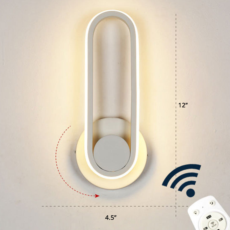 Skørter | Rotatable Oblong Wall Mounted Lamp Nordic Metal LED Wall Light Wall Lighting for Bedroom