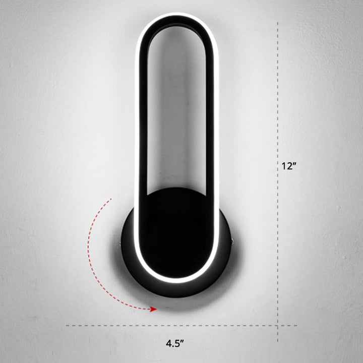 Skørter | Rotatable Oblong Wall Mounted Lamp Nordic Metal LED Wall Light Wall Lighting for Bedroom