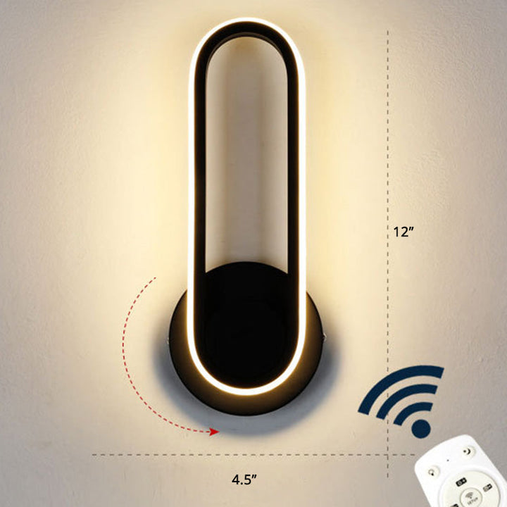 Skørter | Rotatable Oblong Wall Mounted Lamp Nordic Metal LED Wall Light Wall Lighting for Bedroom