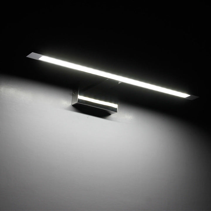 Lisslune | Modern Linear Wall Lamp Stainless Steel LED Bathroom Lighting in Nickel