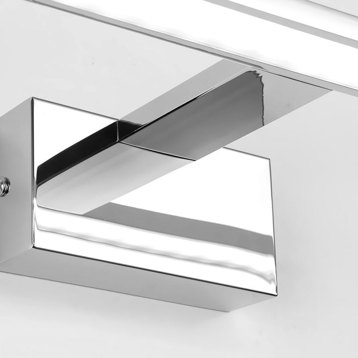 Lisslune | Modern Linear Wall Lamp Stainless Steel LED Bathroom Lighting in Nickel