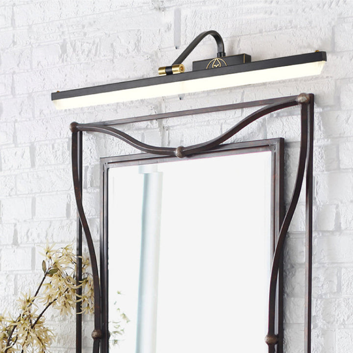 Skørter | Traditional Tube Vanity Lighting Ideas Metal Rotatable LED Wall Lamp in Gold-Black