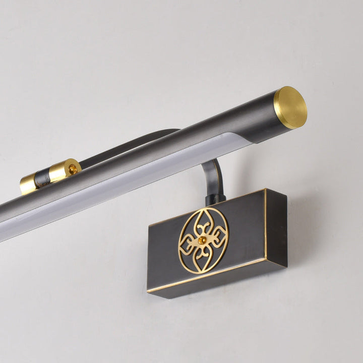 Skørter | Traditional Tube Vanity Lighting Ideas Metal Rotatable LED Wall Lamp in Gold-Black